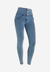 WR.UP Push-up-Pants Blu Medio Jeans - Blue Seams